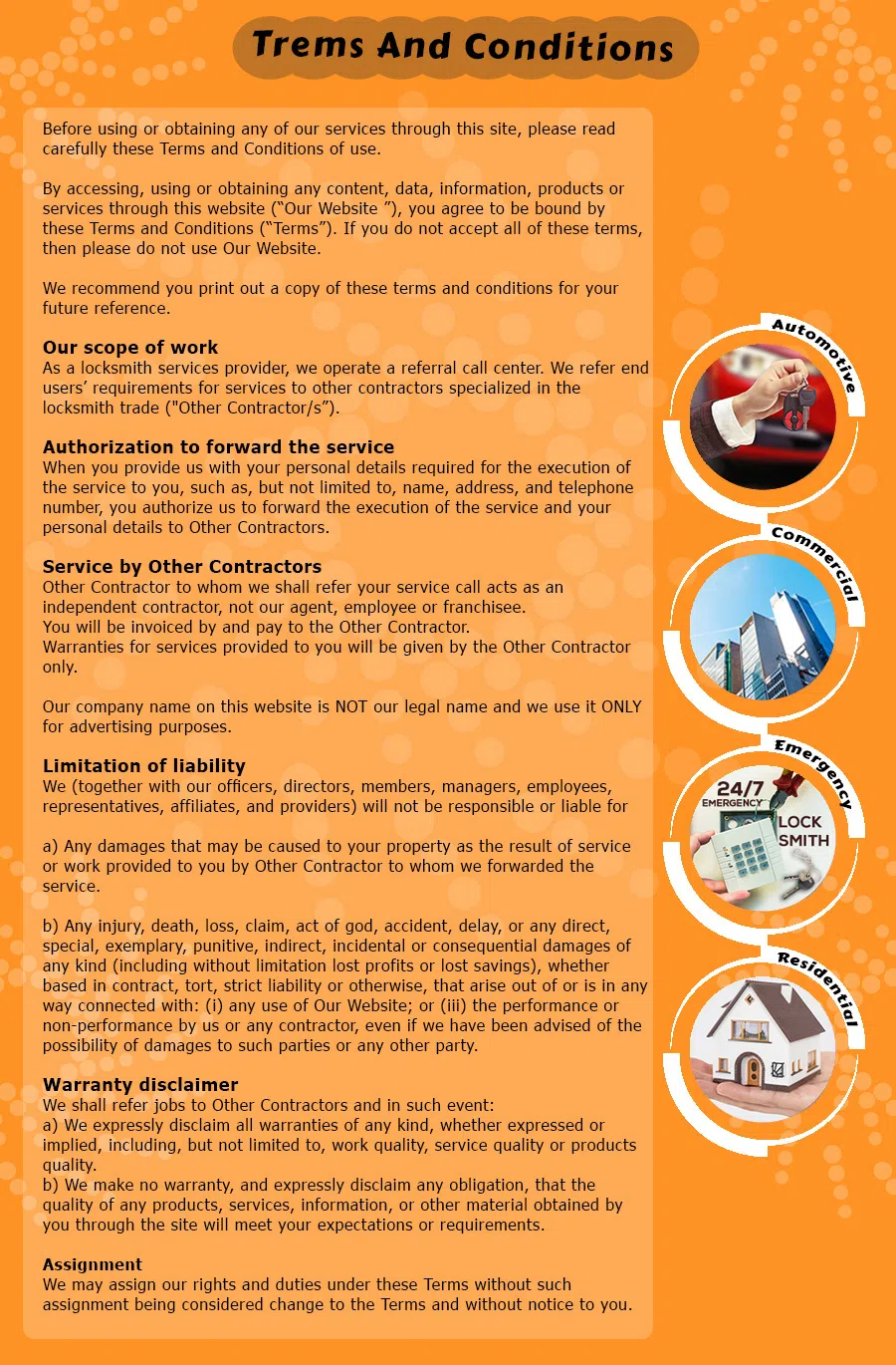 Tucson Elite Locksmith Tucson, AZ 520-226-3771 - TermsAndCondition-13
